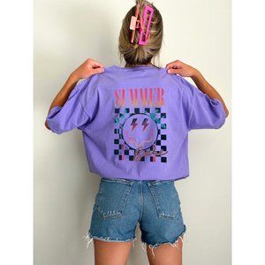 Violet Summer Beach Beach T-Shirt